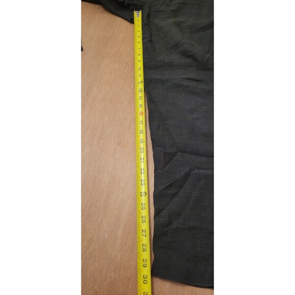 J.CREW Pants Men Size 32x30 100% Linen Straight Fit Green Plaid Casual Pant - Picture 11 of 14